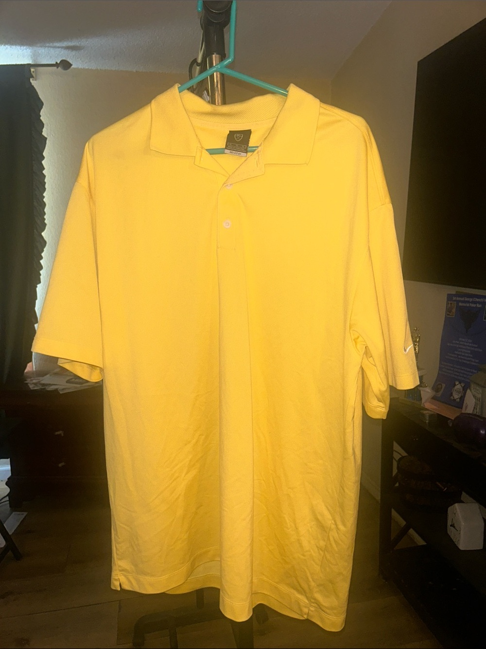 Nike Men's Bright Yellow Polo Shirt
